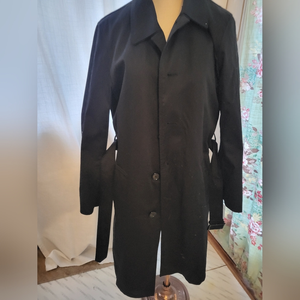 Stafford Black Trench Coat